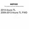 Kugel Rear Wheel Bearing And Hub Assembly Pair For Acura TL K70-101499